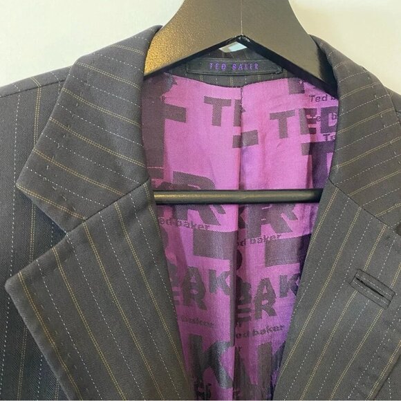 Ted Baker Brown Striped Sport Coat - Picture 3 of 16